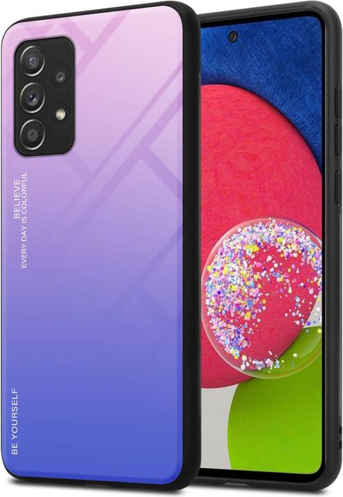 Productafbeelding Cadorabo TPU 2 Kleuren Glazen Hoesje (Samsung Galaxy A52, Samsung Galaxy A52 5G, Samsung Galaxy A52s 5G)