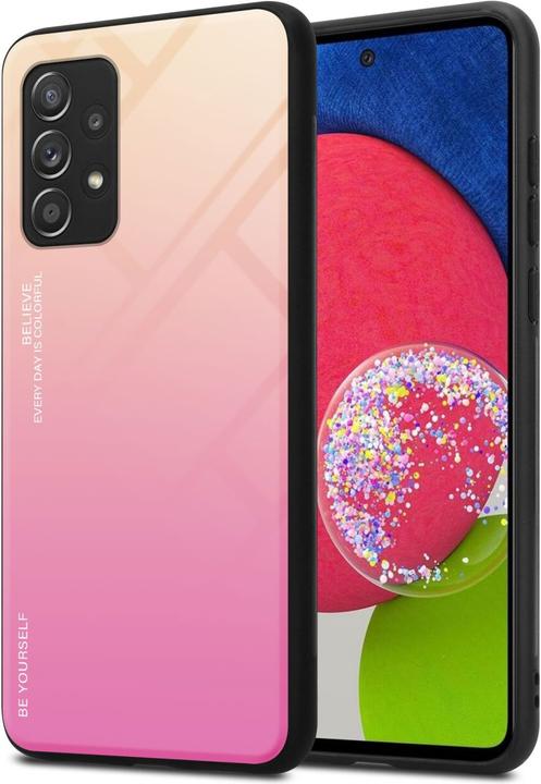 Productafbeelding Cadorabo TPU 2 Kleuren Glazen Hoesje (Samsung Galaxy A52, Samsung Galaxy A52 5G, Samsung Galaxy A52s 5G)