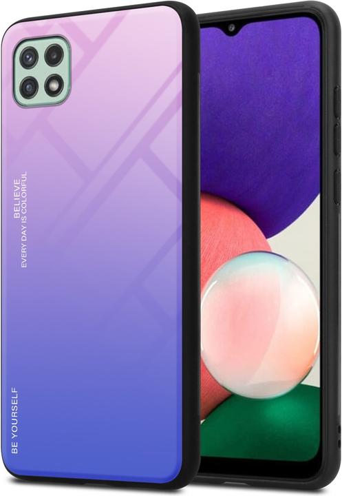 Productafbeelding Cadorabo TPU 2 Kleuren Glazen Hoesje (Samsung Galaxy A22 5G)