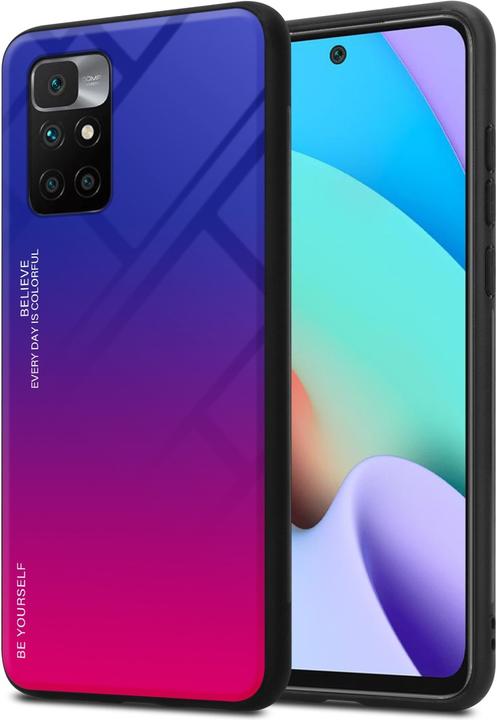 Productafbeelding Cadorabo TPU 2 Kleuren Glazen Hoesje (Xiaomi Redmi 10)