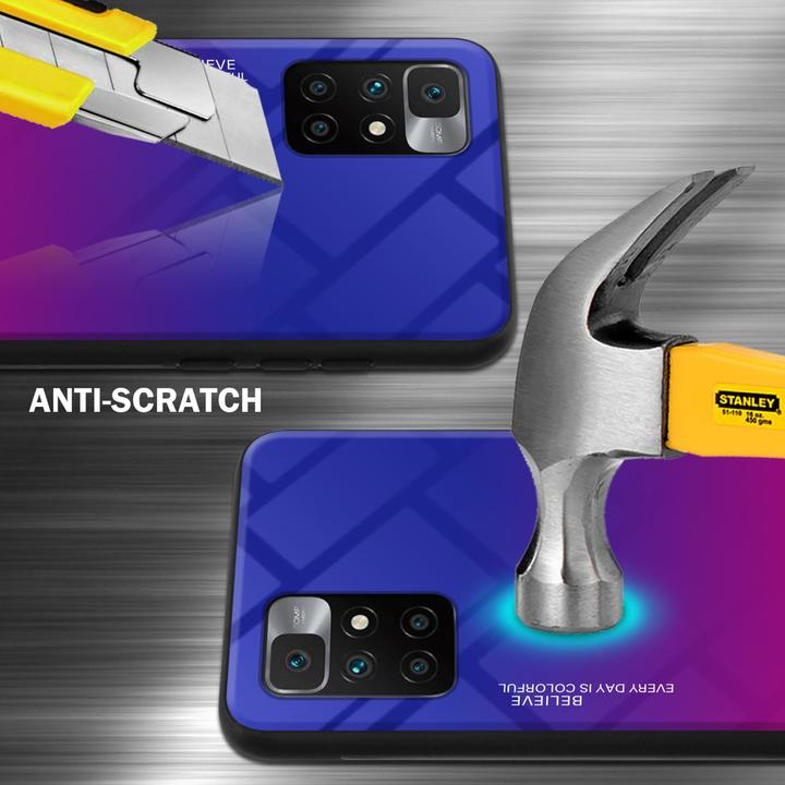 Productafbeelding Cadorabo TPU 2 Kleuren Glazen Hoesje (Xiaomi Redmi 10)
