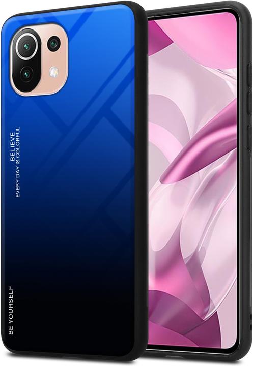Productafbeelding Cadorabo TPU 2 Kleuren Glazen Hoesje (Xiaomi Mi 11 Lite, Xiaomi Mi 11 Lite 5G, Xiaomi Mi 11 Lite 5G NE)