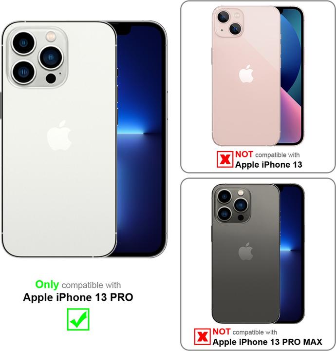 Productafbeelding Cadorabo TPU 2 Kleuren Glazen Hoesje (Apple iPhone 13 Pro)