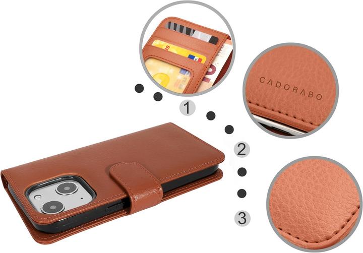 Actual product image Cadorabo 3 card slots sleeve (Apple iPhone 13 mini)