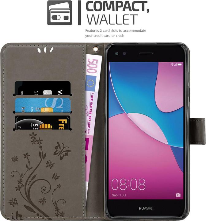 Image du produit Cadorabo Pochette Flower Book (Huawei Y6 Pro (2017))
