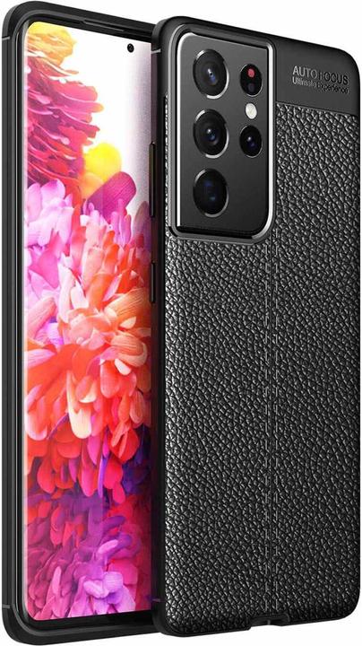 Produktbild Cadorabo TPU Cover Kunstleder Struktur (Samsung Galaxy S21 Ultra)