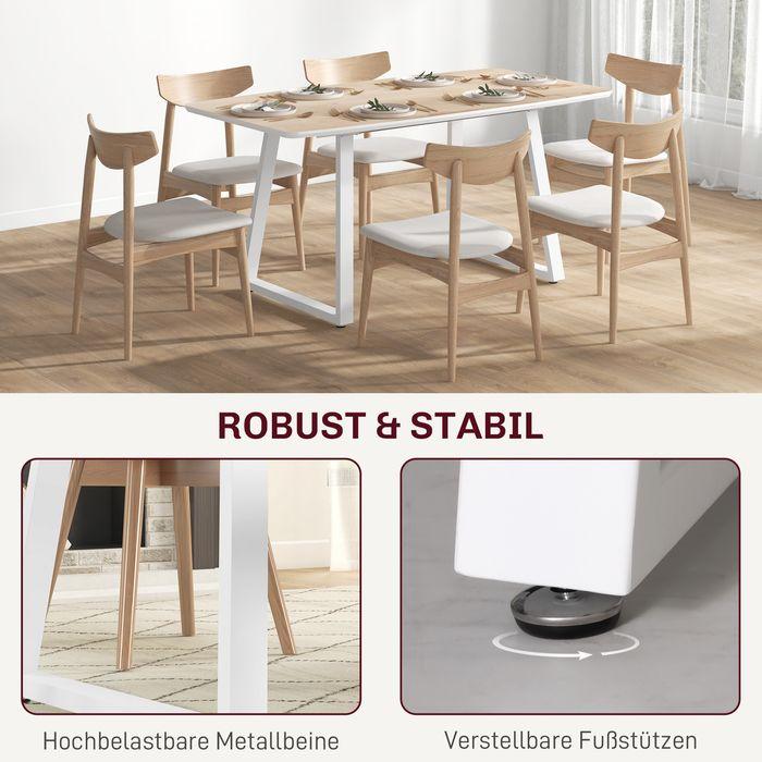 Produktbild Swisshandel24 Esstisch Ausziehbar Küchentisch für 4-6 Personen, für Esszimmer, Eiche (120 x 80 x 76 cm)
