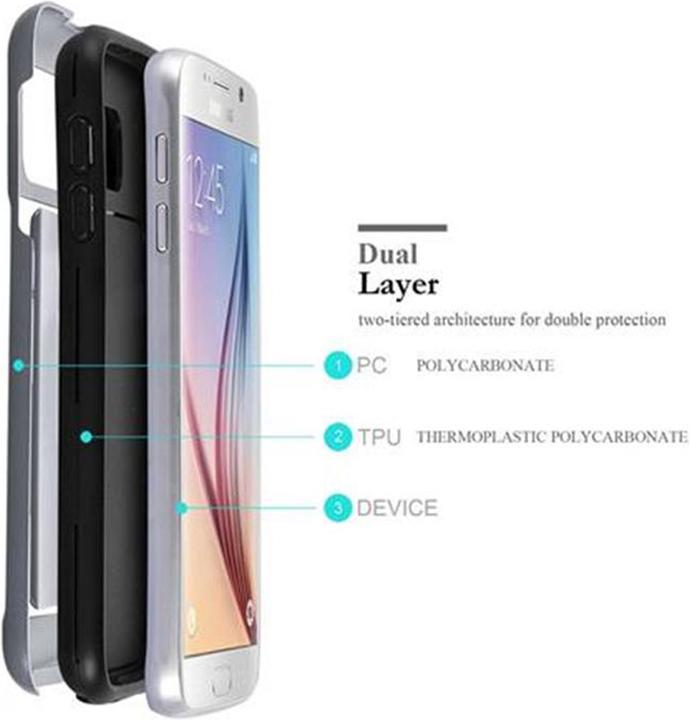 Produktbild Cadorabo Hybrid Schutzschild Hülle mit Kartenfach (Samsung Galaxy S6)