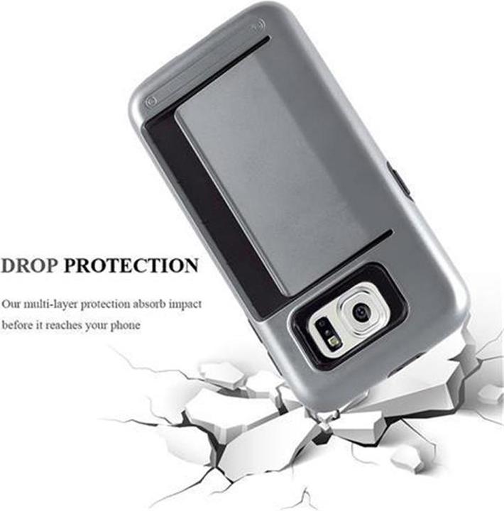 Produktbild Cadorabo Hybrid Schutzschild Hülle mit Kartenfach (Samsung Galaxy S6)