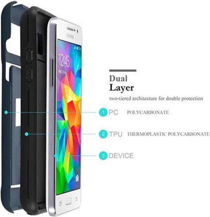 Produktbild Cadorabo Hybrid Schutzschild Hülle mit Kartenfach (Samsung Galaxy Grand Prime)