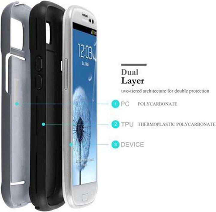Actual product image Cadorabo Hybrid shield cover with card pocket (Samsung Galaxy S3 Neo, Samsung Galaxy S3)