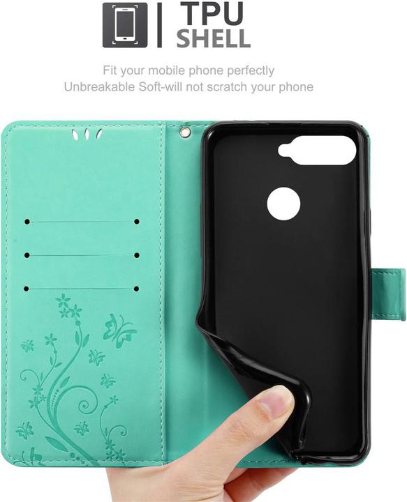 Produktbild Cadorabo Flower Book Hülle (Huawei Y6 Prime (2018), Huawei Honor 7a)