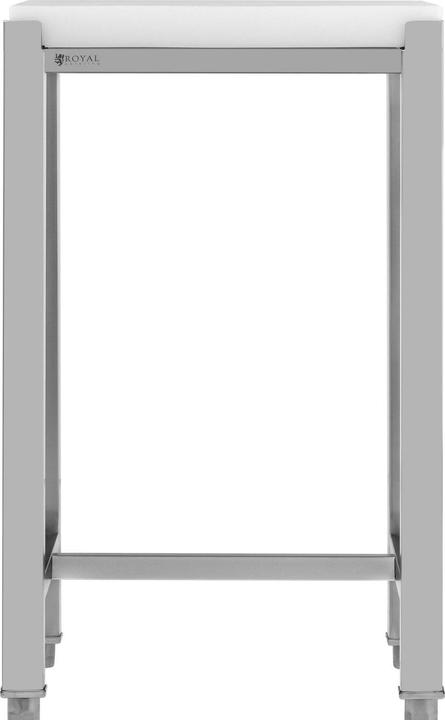 Produktbild Royal Catering Metzgerblock Hackklotz Fleischerblock 40 x 50 cm Edelstahl/Kunststoff