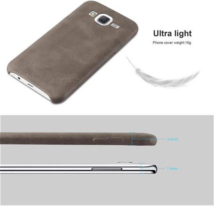 Actual product image Cadorabo Hard cover faux leather with texture (Samsung Galaxy J5 (2015))