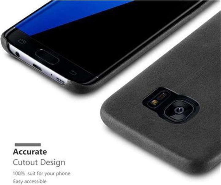 Image du produit Cadorabo Couverture rigide en similicuir avec structure (Samsung Galaxy S7 Edge)