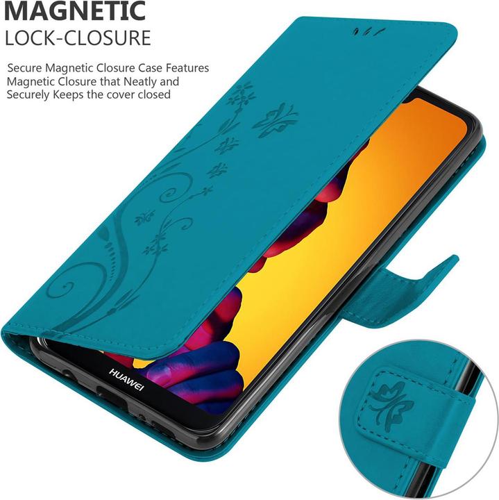 Produktbild Cadorabo Flower Book Hülle (Huawei Nova 3E)