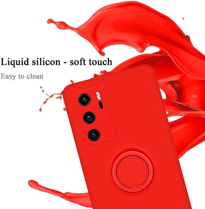 Productafbeelding Cadorabo TPU Vloeibare Ring Silicone Hoesje (Huawei P40)