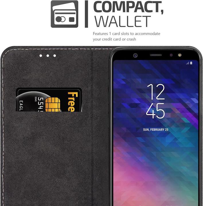 Productafbeelding Cadorabo X-Wallet hoes voor kunstleer pak (Samsung Galaxy A6+)
