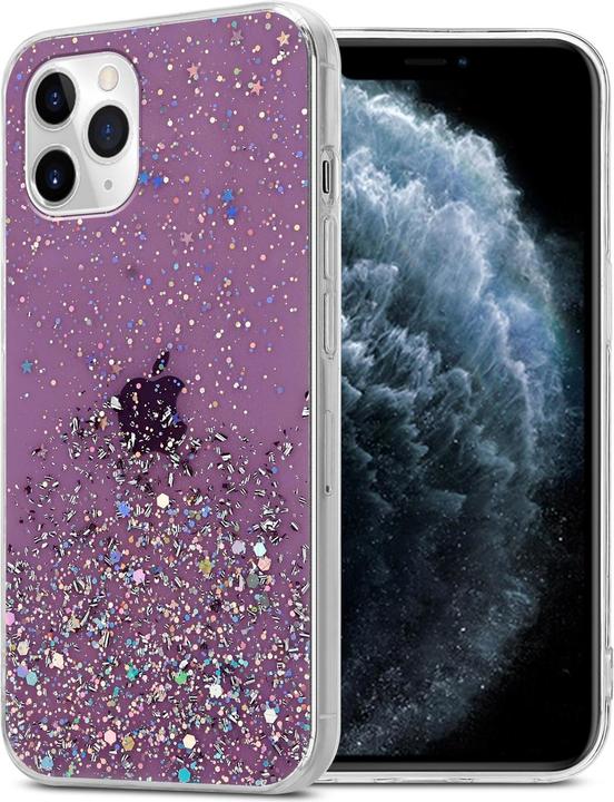 Purple with glitter
