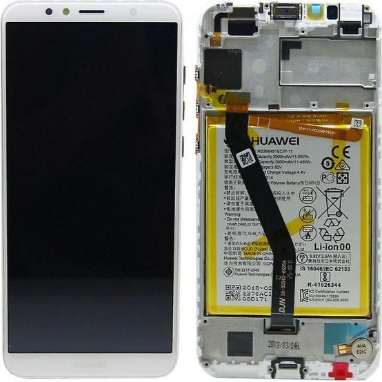Productafbeelding Faro + Touch+ Frame+ Batterij voor ATU-LX3 L11 L21 L22 Huawei Y6 2018 - wit