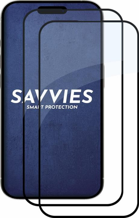 Image du produit Savvies Protection d'écran intégrale Verre de protection blindé (2 pièce(s), Apple iPhone 15 Pro)