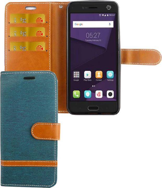 Produktbild König Design Hülle Handy Schutz für ZTE Blade V8 Case Cover Tasche Wallet Etui Handyhülle Neu (ZTE Blade V8)