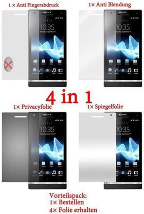Immagine prodotto Cadorabo 4x pellicola protettiva (1 Pezzo/i, Sony Xperia S)