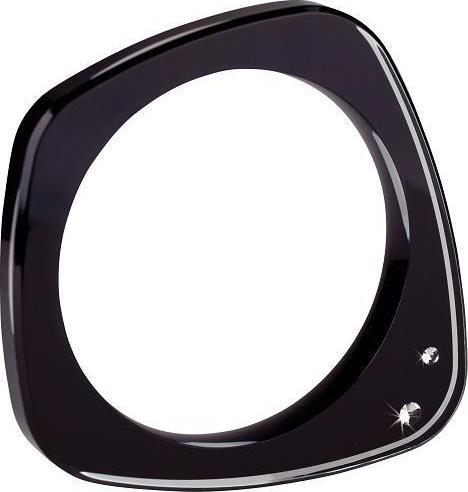 Cayoo Bangle Small - Armreifen, schwarz (Plexiglas mit Swarovski Elementen)