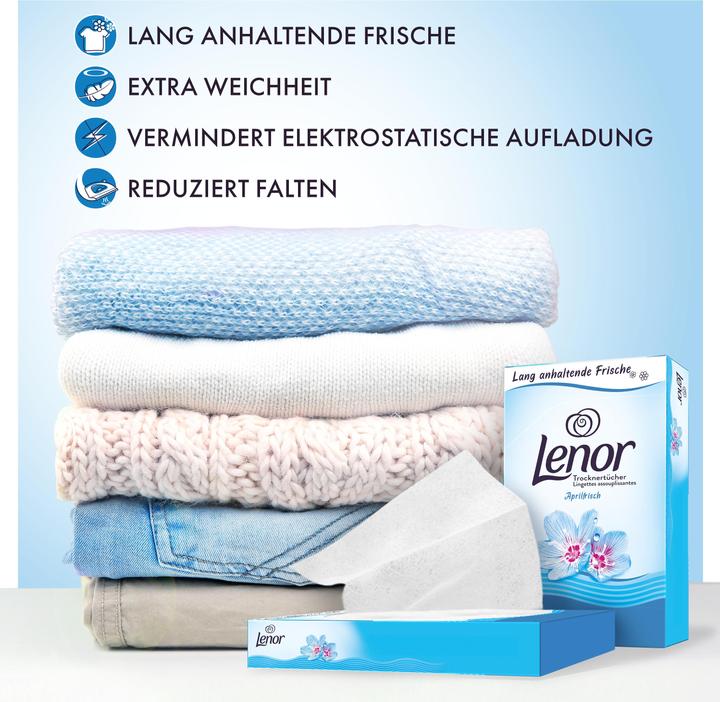 Produktbild Lenor Trocknertücher Aprilfrisch (34 Waschgänge, Waschtücher)