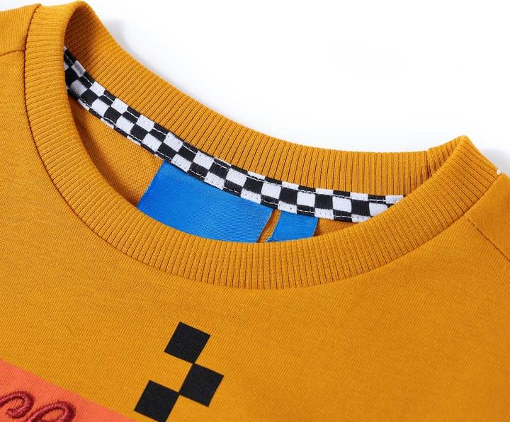 Immagine prodotto VidaXL Camicia da bambino a maniche lunghe ocra 92,Materiale: 100 % cotone,Colore (92)