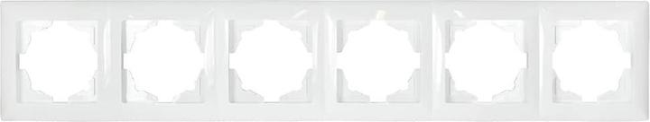 Produktbild Gunsan Visage 6-fach Rahmen für 6 Steckdosen Schalter Dimmer Weiss