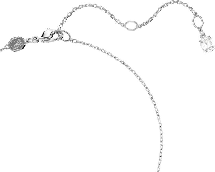 Produktbild Swarovski Matrix Halskette Baguette Schliff Knoten Weiss Rhodiniert (Swarovski Metall)