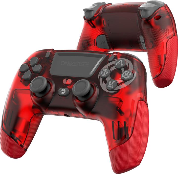 Image du produit Oniverse Revolt Grey, Red Bluetooth Gamepad analogique / numérique PC, PlayStation 4 (PC, PS4)