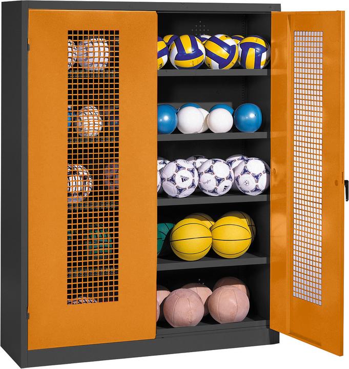 Immagine prodotto C+P Armadio a sfera (HxLxP: 195x150x50 cm, con porte a battente in lamiera forata, tipo 3)