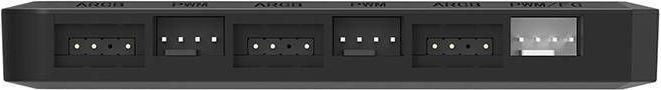 Actual product image Aigo APC1 RGB PWM Fan control box for computer + remote controller (black)