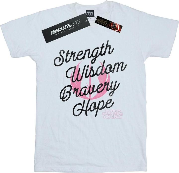 Star Wars The Rise Of Skywalker Strength Wisdom Bravery Hope TShirt (XL)