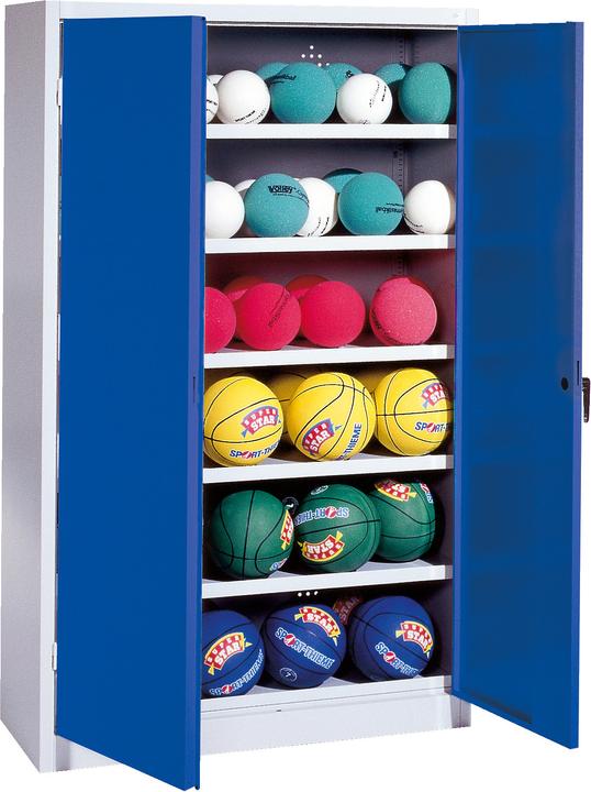 C+P Ballschrank (HxBxT: 195x93x50 cm, mit Vollblech-Flügeltüren, Typ 3)
