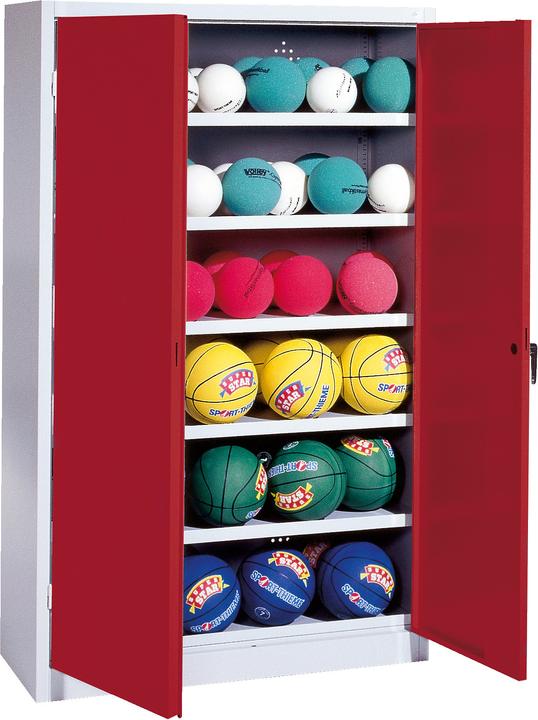 Actual product image C+P Ball cabinet (HxWxD: 195x93x40 cm, with solid sheet metal hinged doors, type 3)