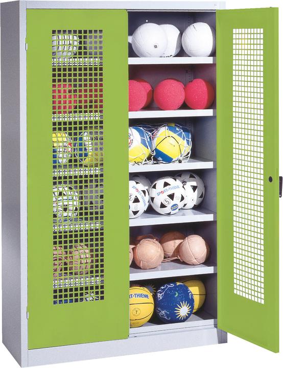 Immagine prodotto C+P Armadio a sfera (HxLxP: 195x120x50 cm, con porte a battente in lamiera forata, tipo 3)
