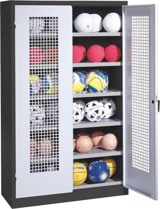 Immagine prodotto C+P Armadio a sfera (HxLxP: 195x120x50 cm, con porte a battente in lamiera forata, tipo 3)