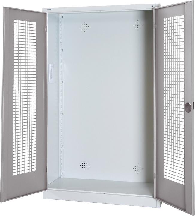C+P Modul-Sportgeräteschrank (HxBxT: 195x120x50 cm, mit Lochblech-Flügeltüren)