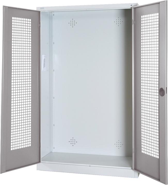 Actual product image C+P Modular sports equipment cabinet (HxWxD: 195x120x50 cm, with perforated sheet metal hinged doors).