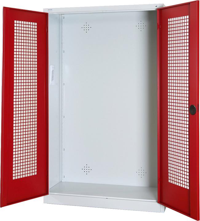 Actual product image C+P Modular sports equipment cabinet (HxWxD: 195x120x50 cm, with perforated sheet metal hinged doors).