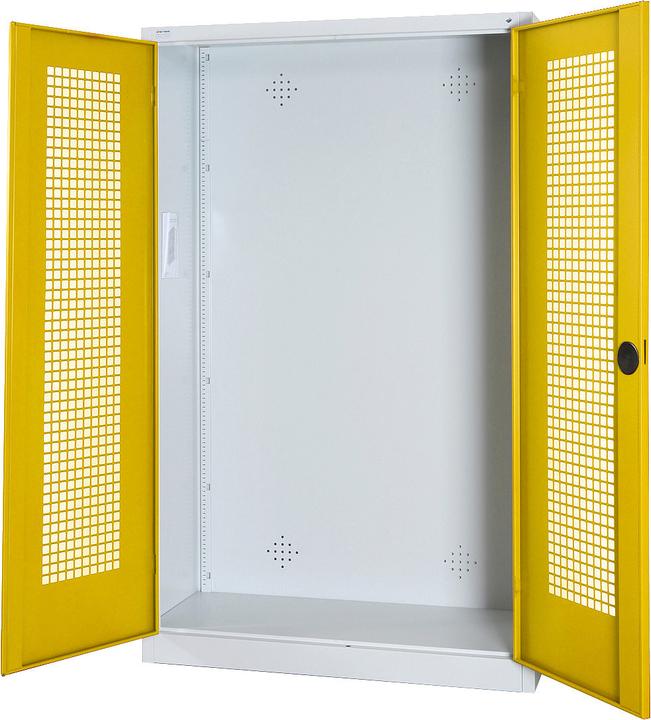 Actual product image C+P Modular sports equipment cabinet (HxWxD: 195x120x50 cm, with perforated sheet metal hinged doors).