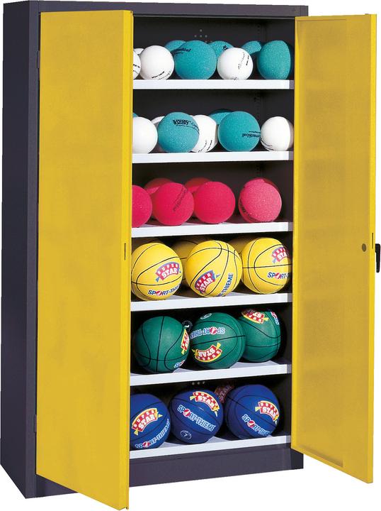 Actual product image C+P Ball cabinet (HxWxD: 195x93x40 cm, with solid sheet metal hinged doors, type 3)