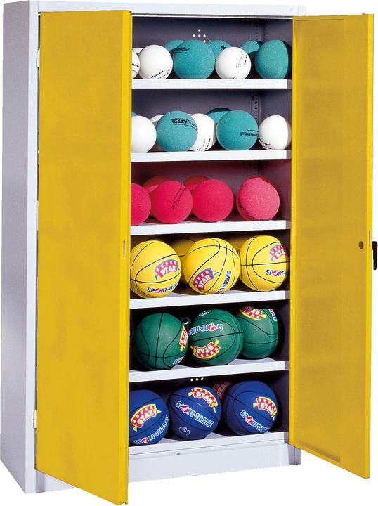 C+P Ballschrank (HxBxT: 195x93x50 cm, mit Vollblech-Flügeltüren, Typ 3)