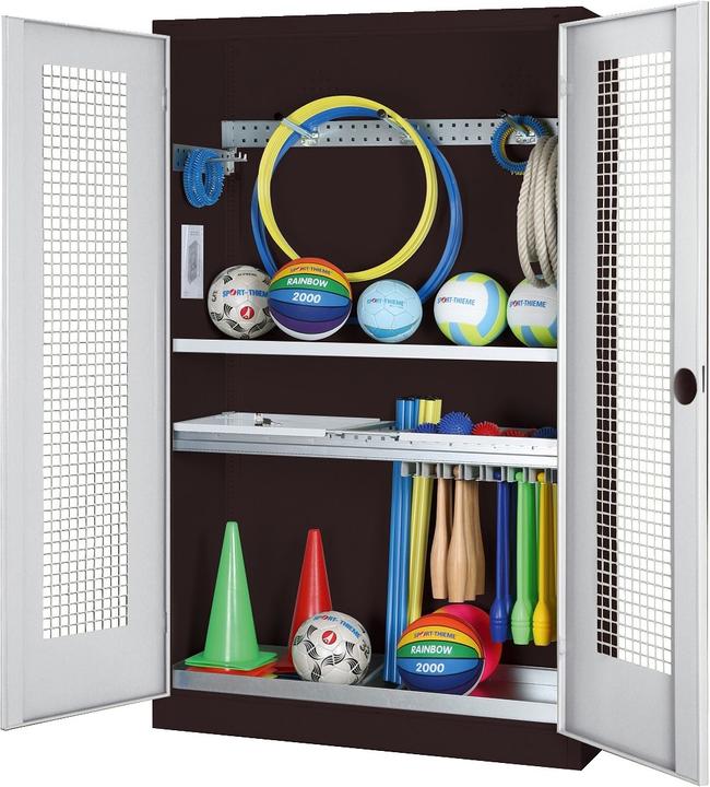 Immagine prodotto C+P Armadio modulare per attrezzature sportive con attrezzatura completa (HxLxP: 195x120x50 cm, con