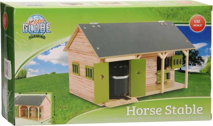 Immagine prodotto Kids Globe Farming Stalla per cavalli con 2 box e magazzino 1:32
