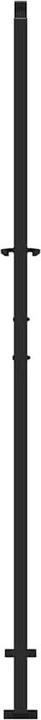 Produktbild VidaXL Gartentor Schwarz 105x205 cm Stahl Lichtdesign Zauntor Outdoor Tor