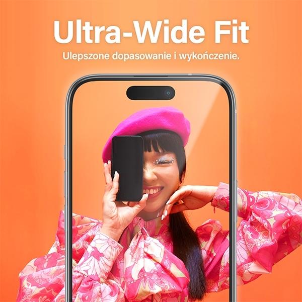 Productafbeelding PanzerGlass Screen Protector iPhone 2023 6.1 Ultra-Wide Fit w. EasyAligner (1 Stuk, Apple iPhone 15)
